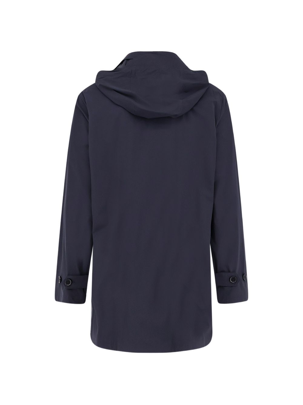 Cappotto impermeabile con cappuccio rimovibile in blu Aspesi - uomo 