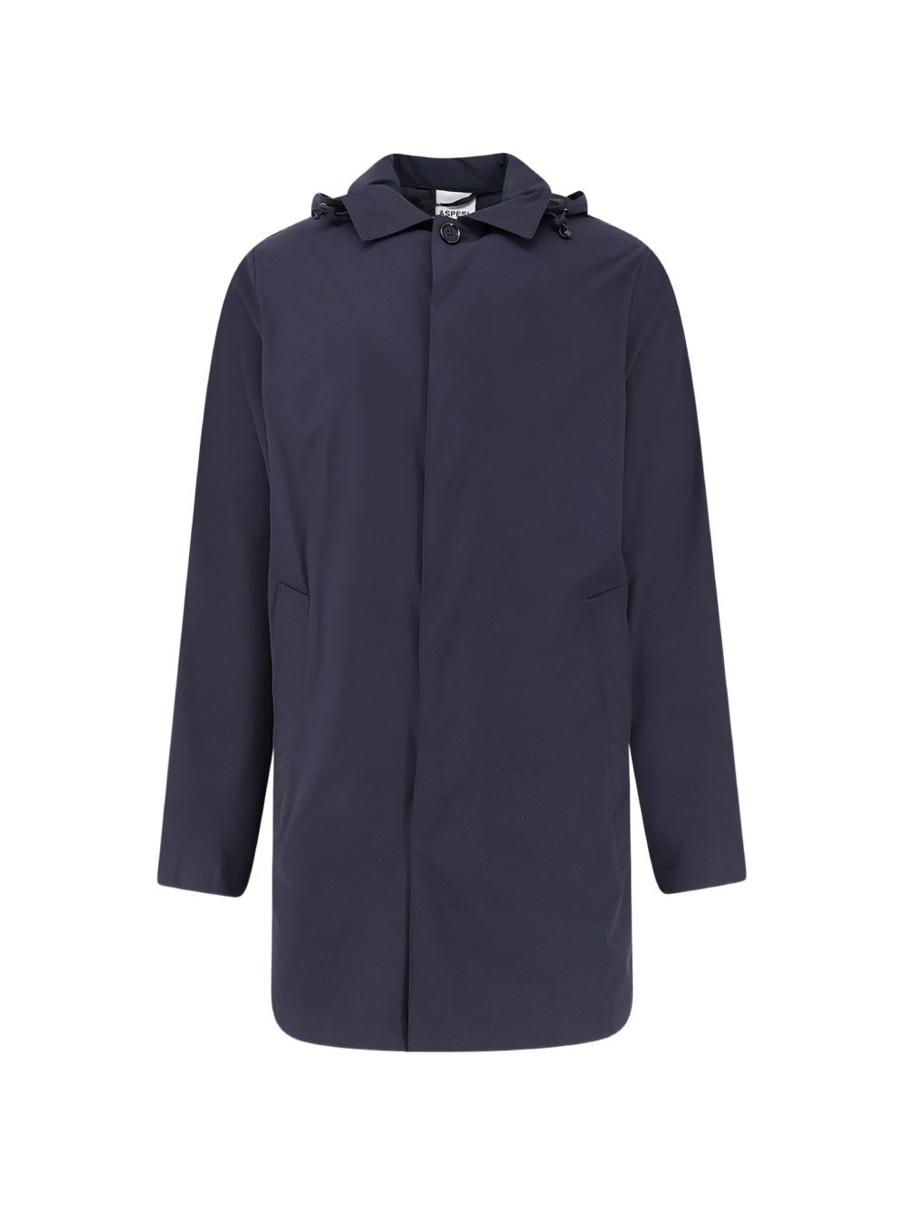 Cappotto impermeabile con cappuccio rimovibile in blu Aspesi - uomo 