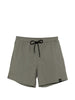 Men's Aspesi grey swim shorts with drawstring waist and logo patch
