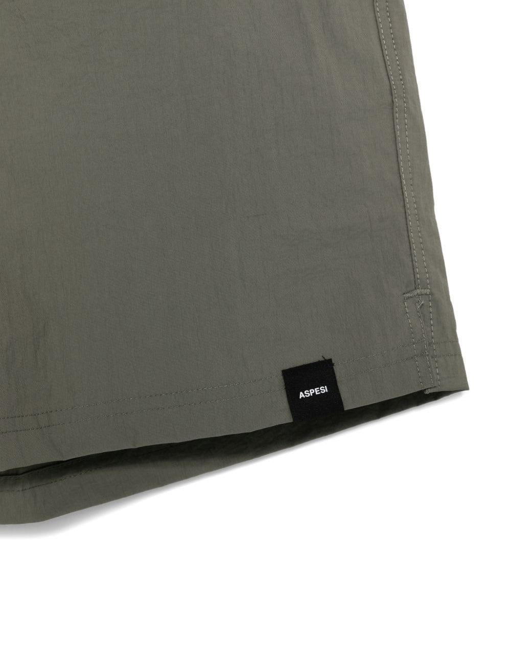 Costume da bagno con coulisse in vita e patch con logo in grigio Aspesi - uomo 
