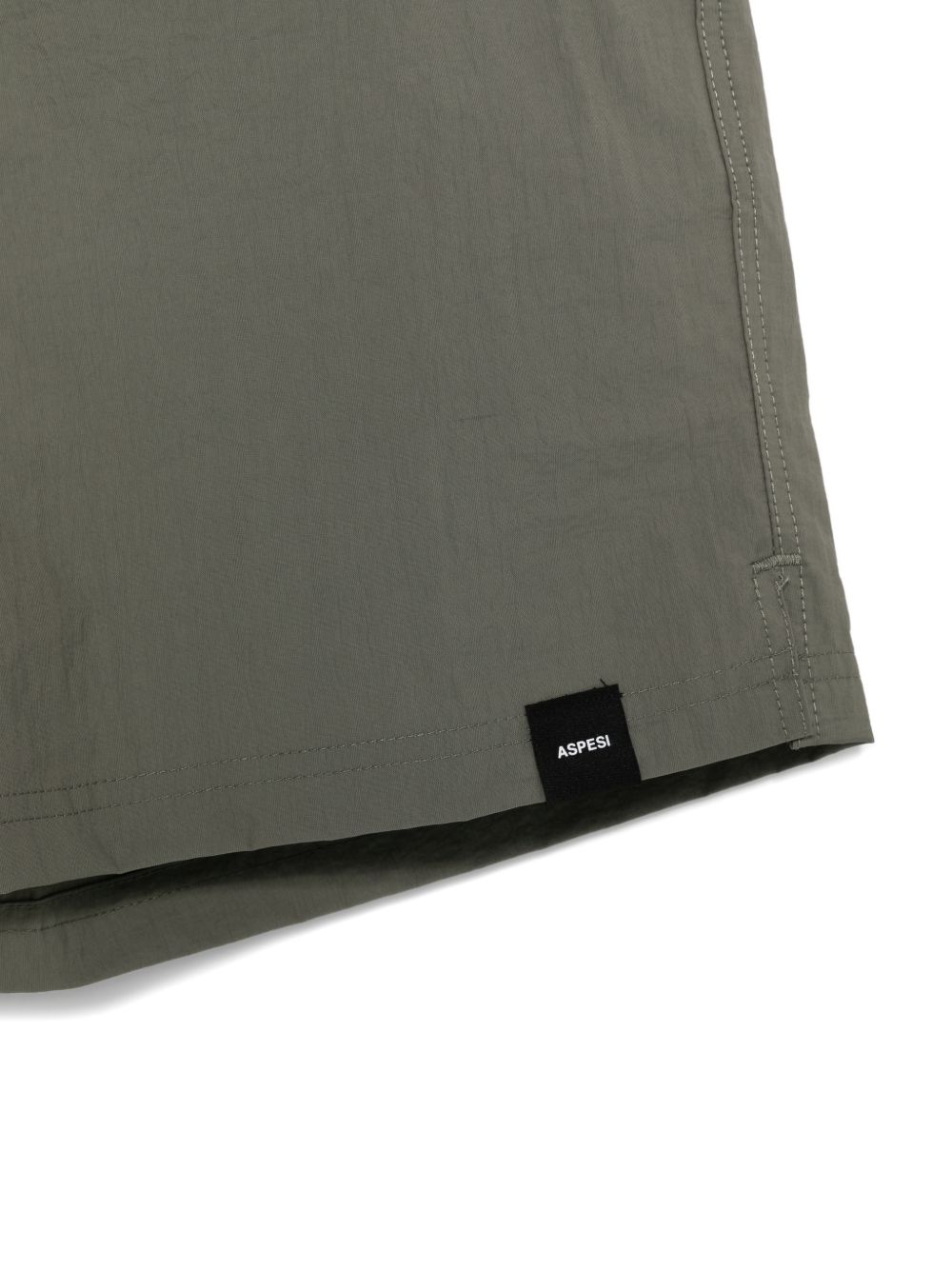 Costume da bagno con coulisse in vita e patch con logo in grigio Aspesi - uomo 