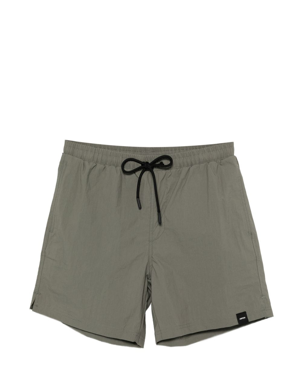 Costume da bagno con coulisse in vita e patch con logo in grigio Aspesi - uomo 