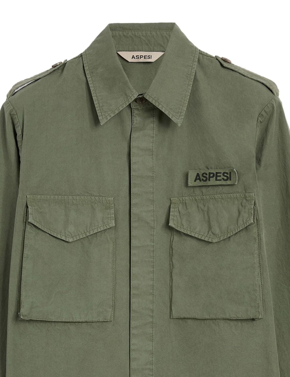 Camicia con tasche in verde Aspesi - uomo 
