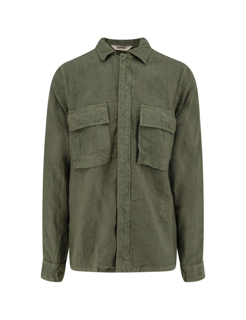 Camicia con tasche in verde Aspesi - uomo 