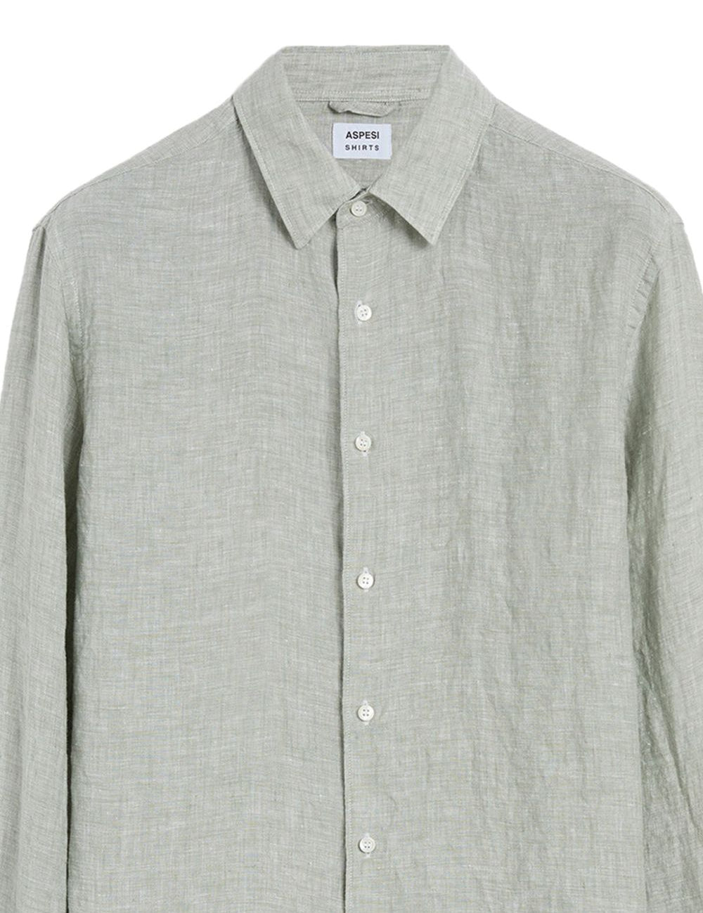 Camicia con bottoni in verde Aspesi - uomo 