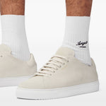 Sneakers in pelle scamosciata con stampa logo in bianco Axel arigato - uomo 