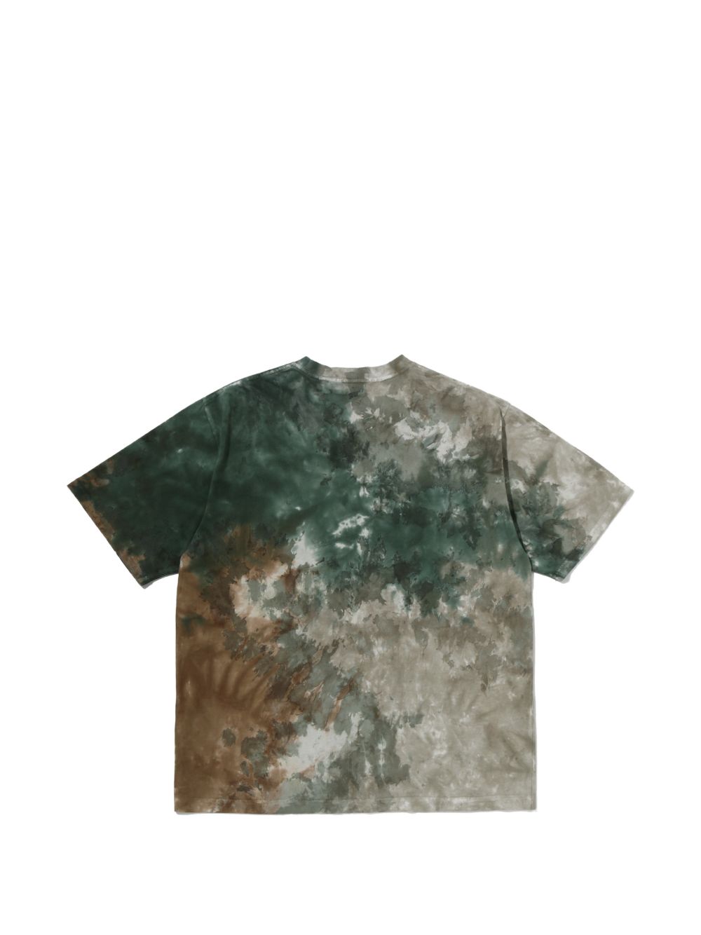 T-shirt con stampa logo tie-dye multicolore 