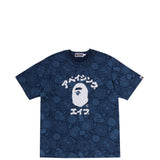 T-shirt con stampa in blu A bathing ape - uomo 
