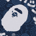 T-shirt con stampa in blu A bathing ape - uomo 