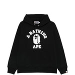 Felpa con stampa logo in nero A bathing ape - uomo 