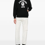 Felpa con stampa logo in nero A bathing ape - uomo 