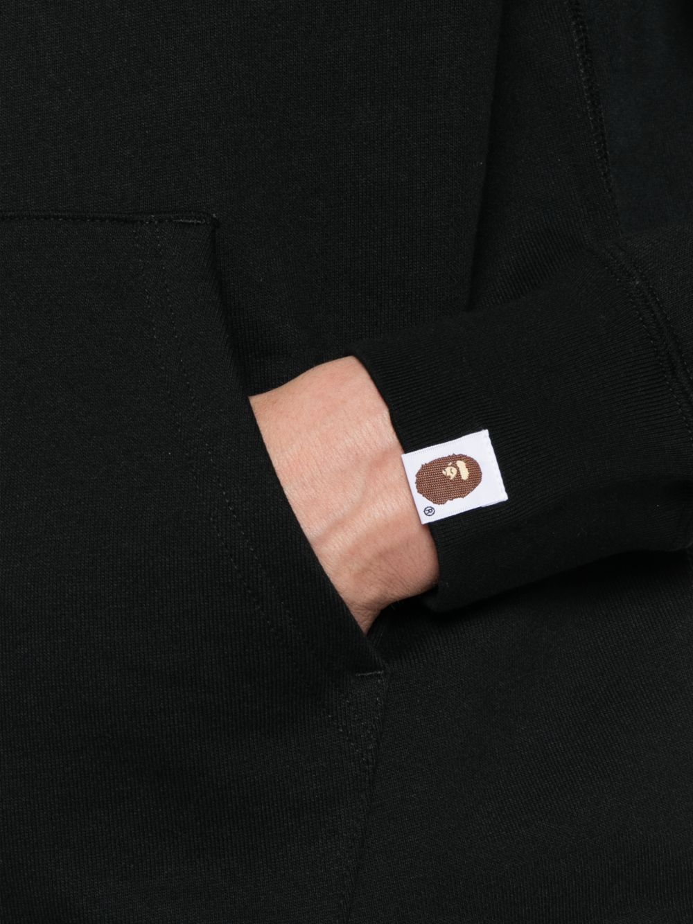 Felpa con stampa logo in nero A bathing ape - uomo 