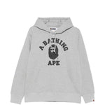 Felpa con stampa logo in grigio A bathing ape - uomo 
