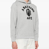 Felpa con stampa logo in grigio A bathing ape - uomo 