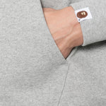 Felpa con stampa logo in grigio A bathing ape - uomo 