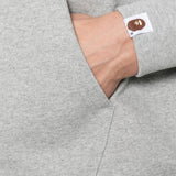 Felpa con stampa logo in grigio A bathing ape - uomo 