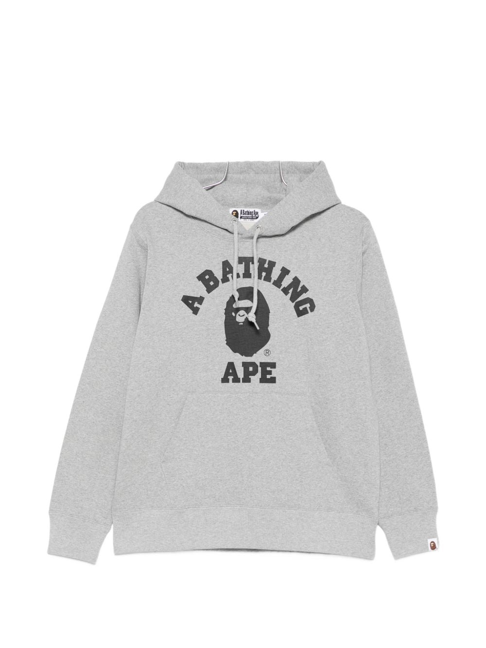 Felpa con stampa logo in grigio A bathing ape - uomo 