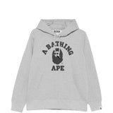 Felpa con stampa logo in grigio A bathing ape - uomo 