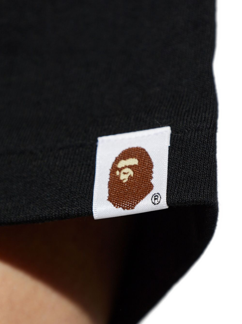 T-shirt con stampa in nero A bathing ape - uomo 