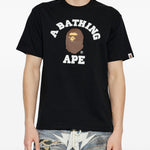 T-shirt con stampa in nero A bathing ape - uomo 