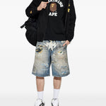 T-shirt con stampa in nero A bathing ape - uomo 