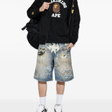 T-shirt con stampa in nero A bathing ape - uomo 