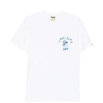 T-shirt con logo in bianco A bathing ape - uomo 