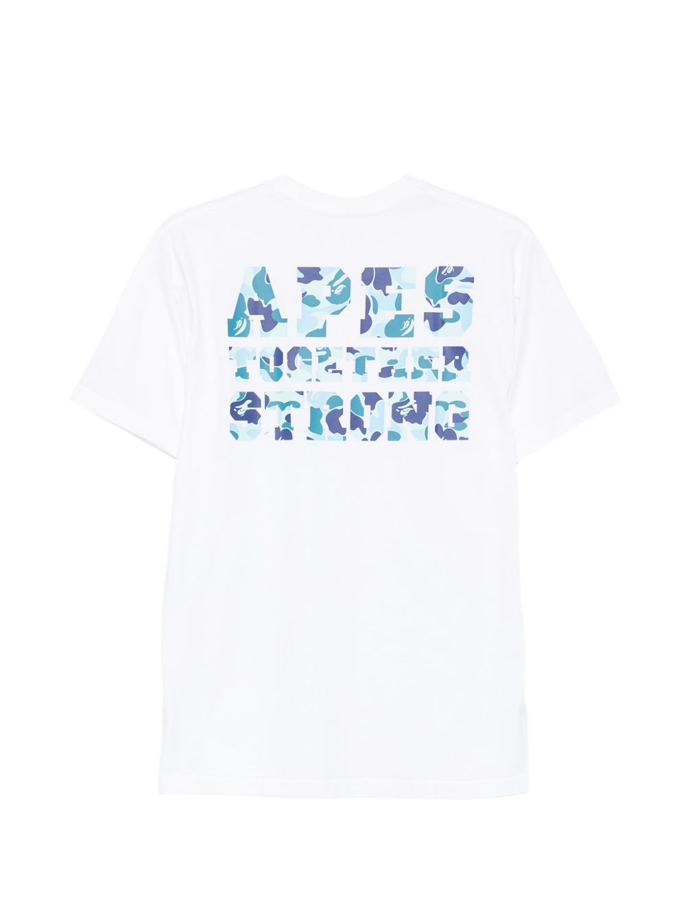T-shirt con logo in bianco A bathing ape - uomo 