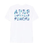 T-shirt con logo in bianco A bathing ape - uomo 
