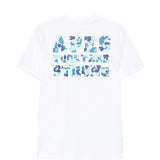 T-shirt con logo in bianco A bathing ape - uomo 