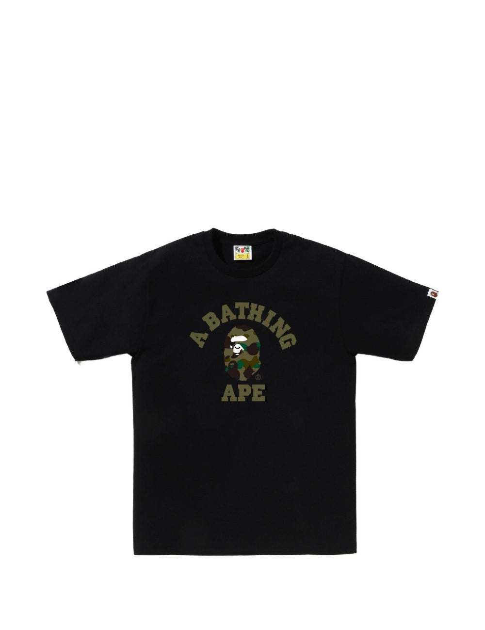 T-shirt 1st camo college  in nero A bathing ape - uomo 