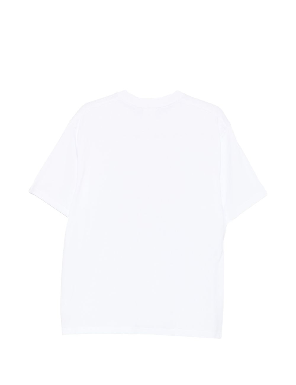 T-shirt con logo in bianco A bathing ape - uomo 