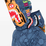 Felpa con cappuccio shark in blu A bathing ape - uomo 