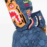 Felpa con cappuccio shark in blu A bathing ape - uomo 