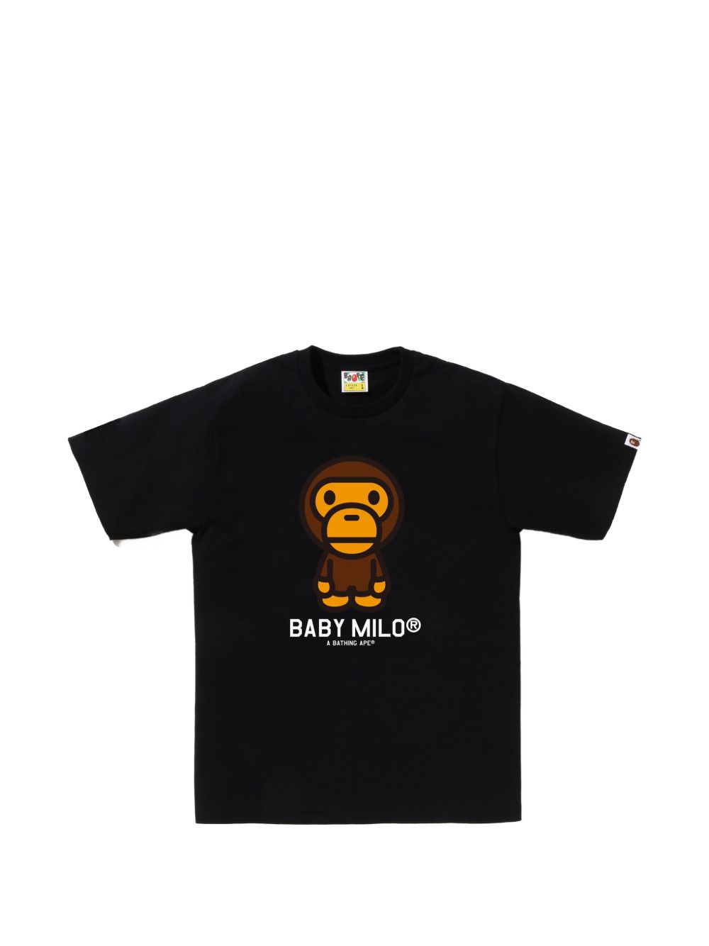 T-shirt con grafica di baby milo in nero A bathing ape - uomo 