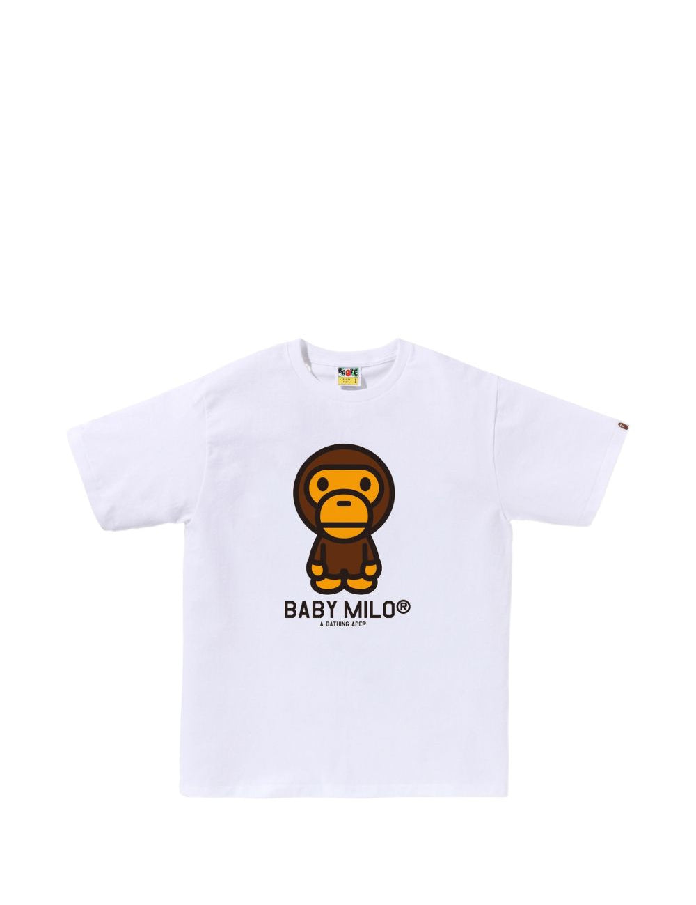 T-shirt con grafica di baby milo in bianco A bathing ape - uomo 
