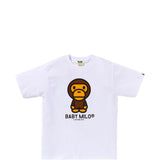 T-shirt con grafica di baby milo in bianco A bathing ape - uomo 