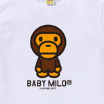 T-shirt con grafica di baby milo in bianco A bathing ape - uomo 