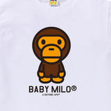 T-shirt con grafica di baby milo in bianco A bathing ape - uomo 