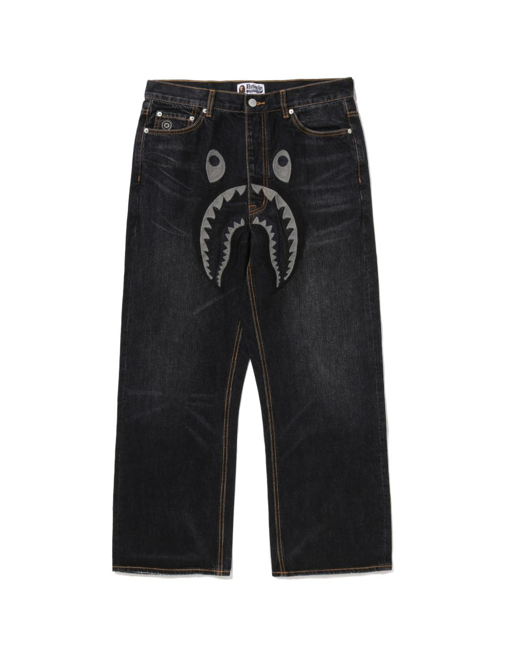 Jeans con applicazione in blu Bape - uomo 