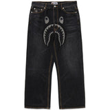 Jeans con applicazione in blu Bape - uomo 