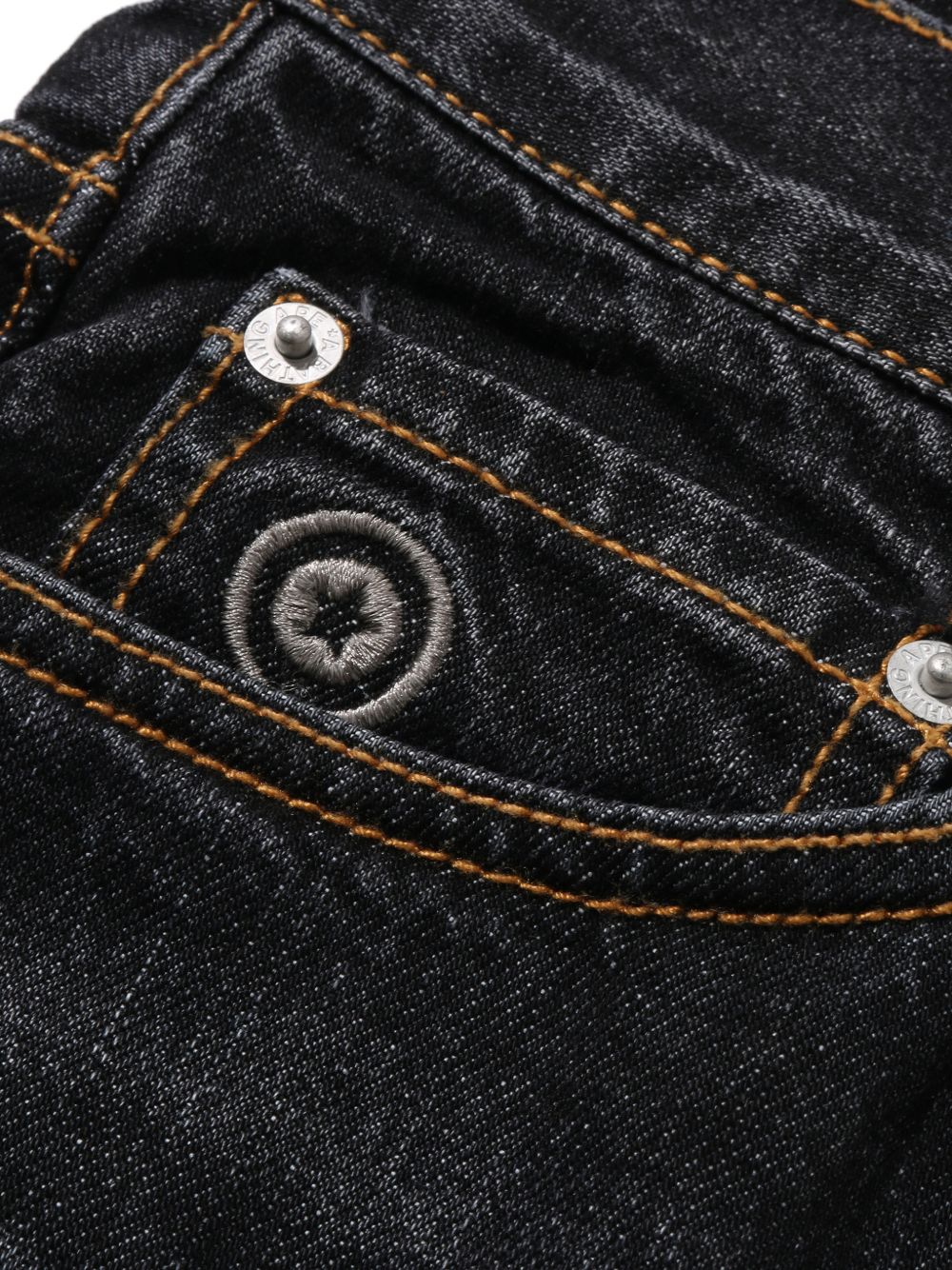 Jeans con applicazione in blu Bape - uomo 