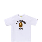 T-shirt con logo in bianco A bathing ape - uomo 