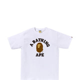 T-shirt con logo in bianco A bathing ape - uomo 