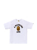 T-shirt con logo in bianco A bathing ape - uomo