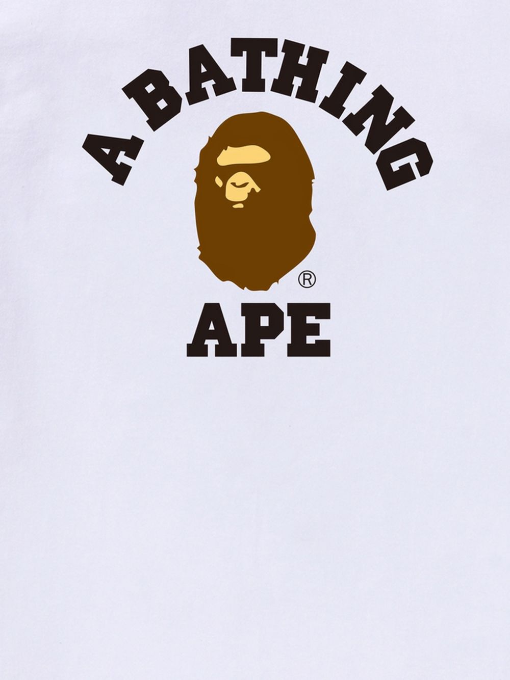 T-shirt con logo in bianco A bathing ape - uomo 