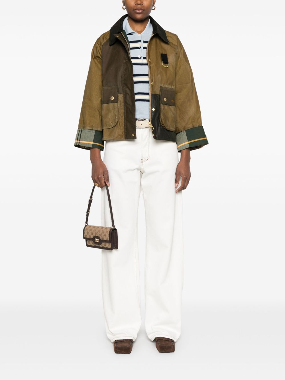 Giacca Alma con design color-block in marrone e verde Barbour - donna 