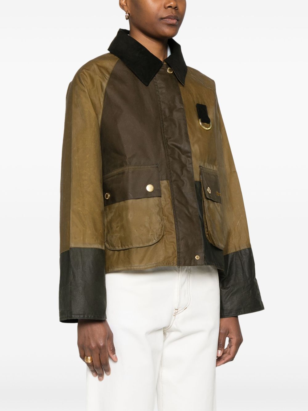 Giacca Alma con design color-block in marrone e verde Barbour - donna 