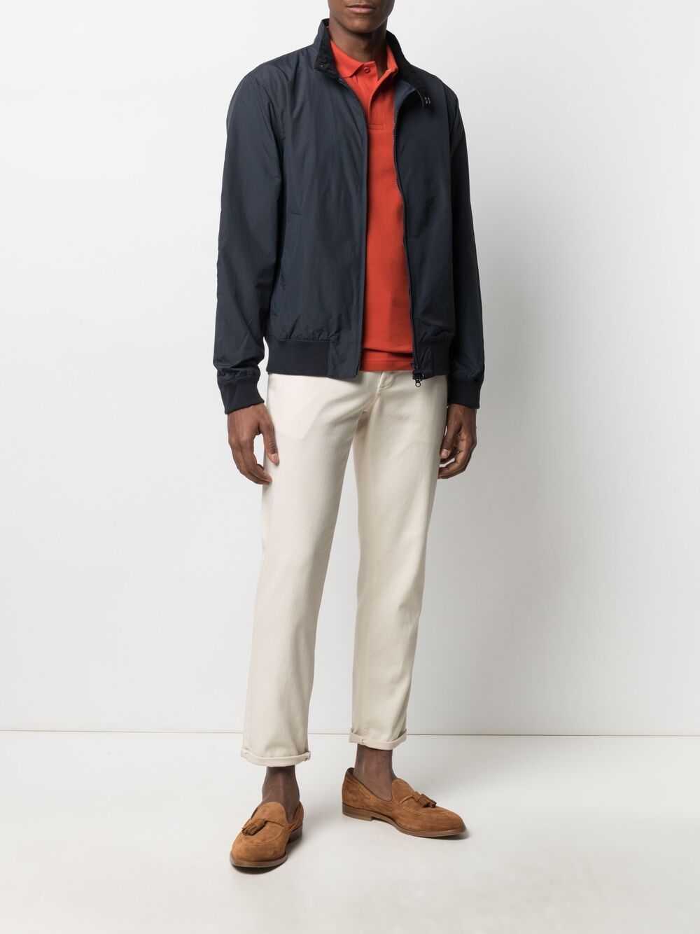 Bomber royston in blu BARBOUR - uomo 
