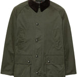 Giacca Bedale con collo a contrasto in verde e marrone Barbour - uomo 